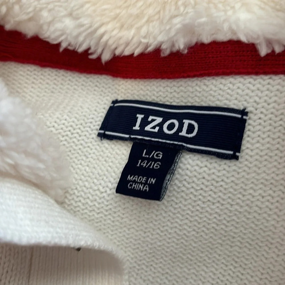 Izod NWT women’s ivory knit sweater with button collar size large - Picture 6 of 8
